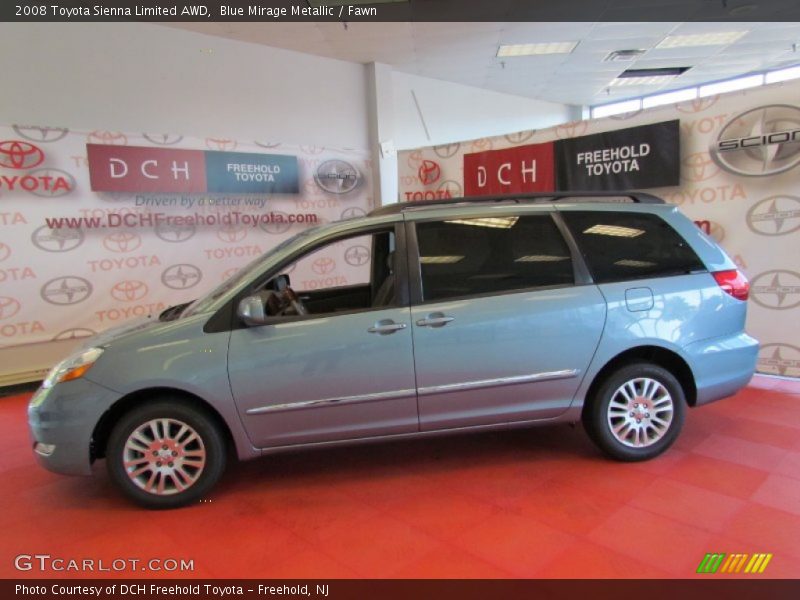Blue Mirage Metallic / Fawn 2008 Toyota Sienna Limited AWD