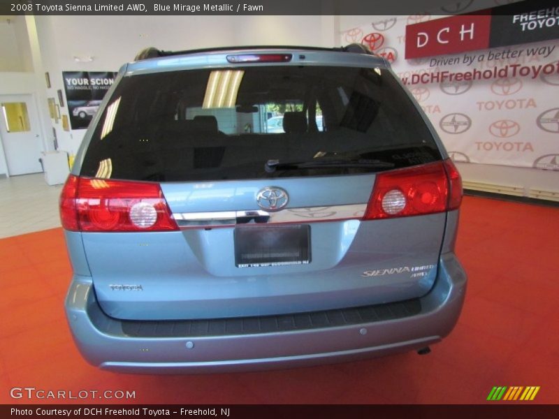 Blue Mirage Metallic / Fawn 2008 Toyota Sienna Limited AWD