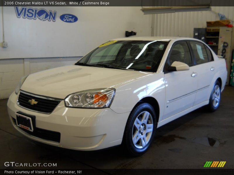 White / Cashmere Beige 2006 Chevrolet Malibu LT V6 Sedan