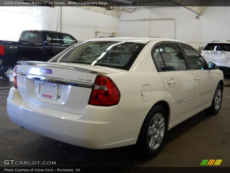 White / Cashmere Beige 2006 Chevrolet Malibu LT V6 Sedan
