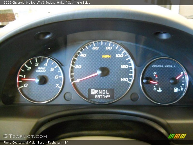 White / Cashmere Beige 2006 Chevrolet Malibu LT V6 Sedan