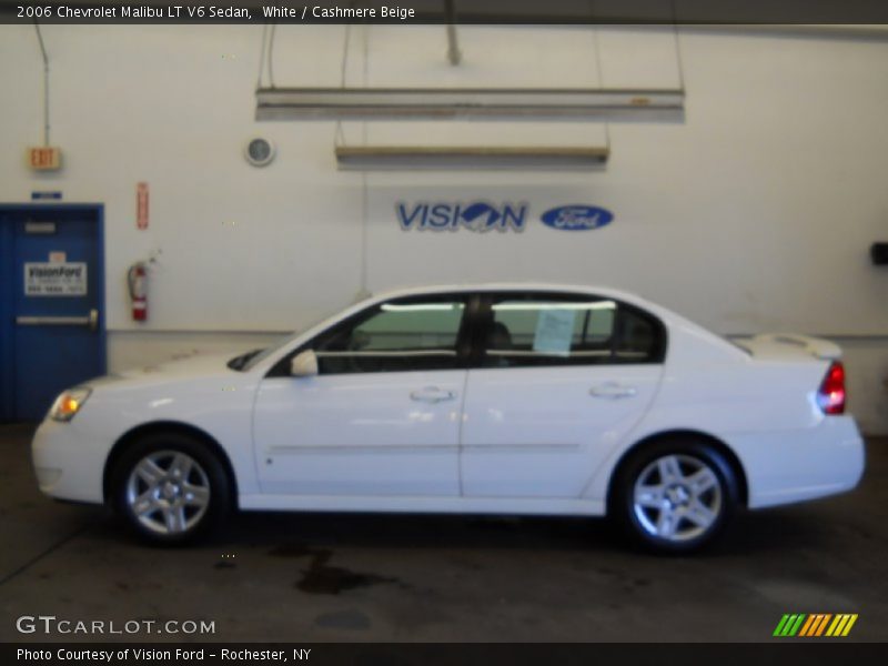 White / Cashmere Beige 2006 Chevrolet Malibu LT V6 Sedan
