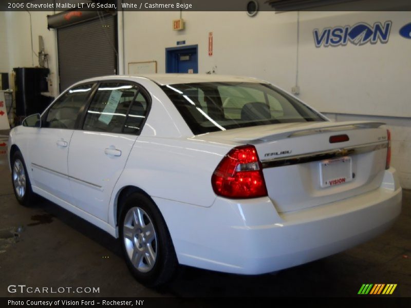 White / Cashmere Beige 2006 Chevrolet Malibu LT V6 Sedan