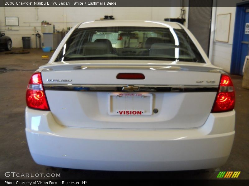 White / Cashmere Beige 2006 Chevrolet Malibu LT V6 Sedan
