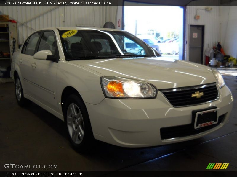 White / Cashmere Beige 2006 Chevrolet Malibu LT V6 Sedan
