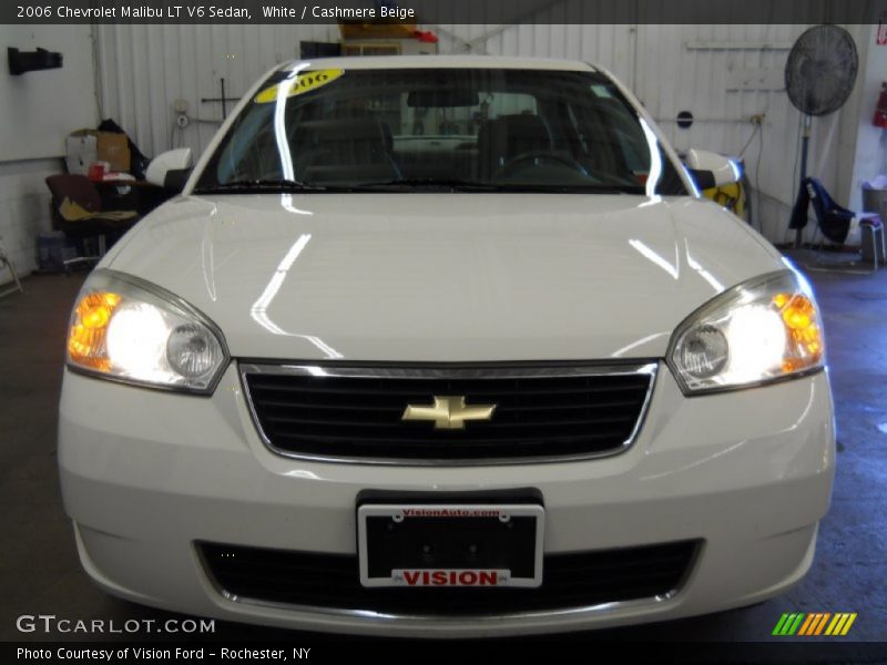White / Cashmere Beige 2006 Chevrolet Malibu LT V6 Sedan