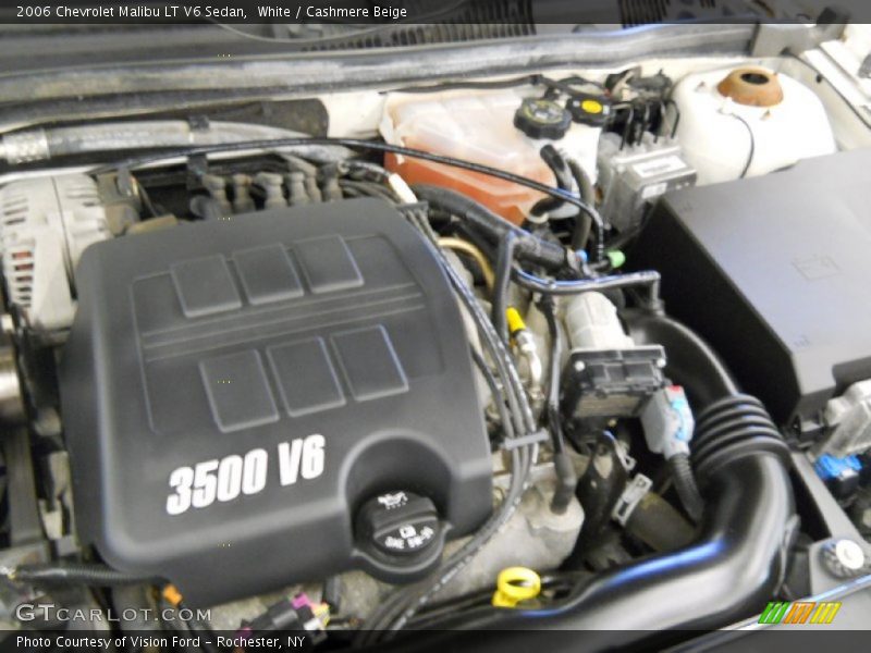 White / Cashmere Beige 2006 Chevrolet Malibu LT V6 Sedan