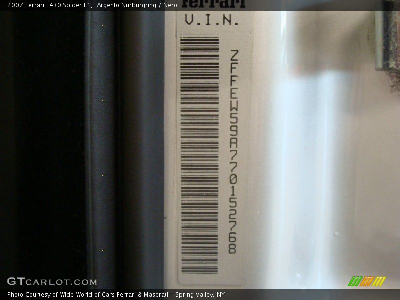Argento Nurburgring / Nero 2007 Ferrari F430 Spider F1