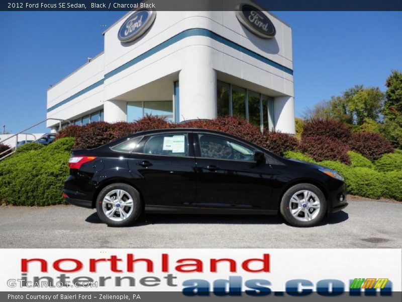 Black / Charcoal Black 2012 Ford Focus SE Sedan