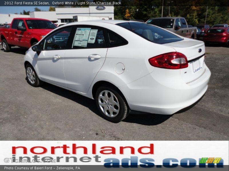 Oxford White / Light Stone/Charcoal Black 2012 Ford Fiesta SE Sedan