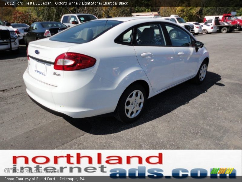 Oxford White / Light Stone/Charcoal Black 2012 Ford Fiesta SE Sedan