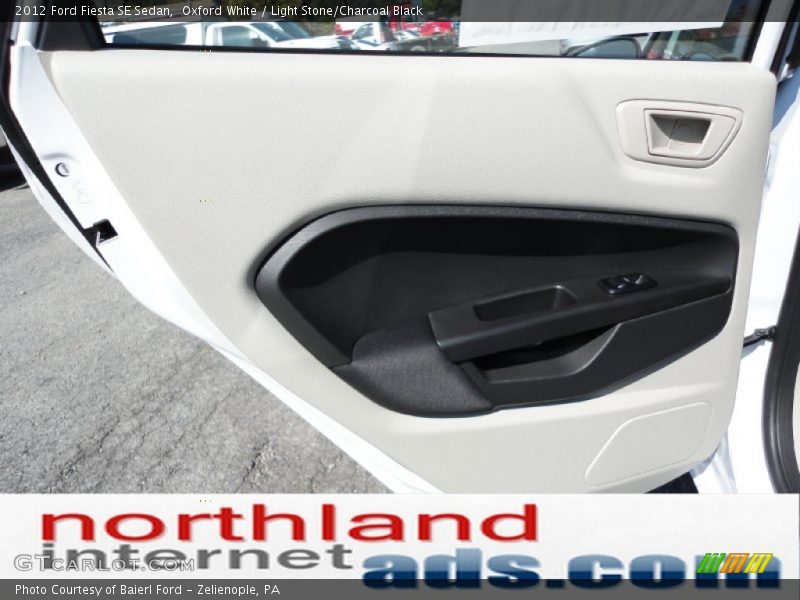 Oxford White / Light Stone/Charcoal Black 2012 Ford Fiesta SE Sedan