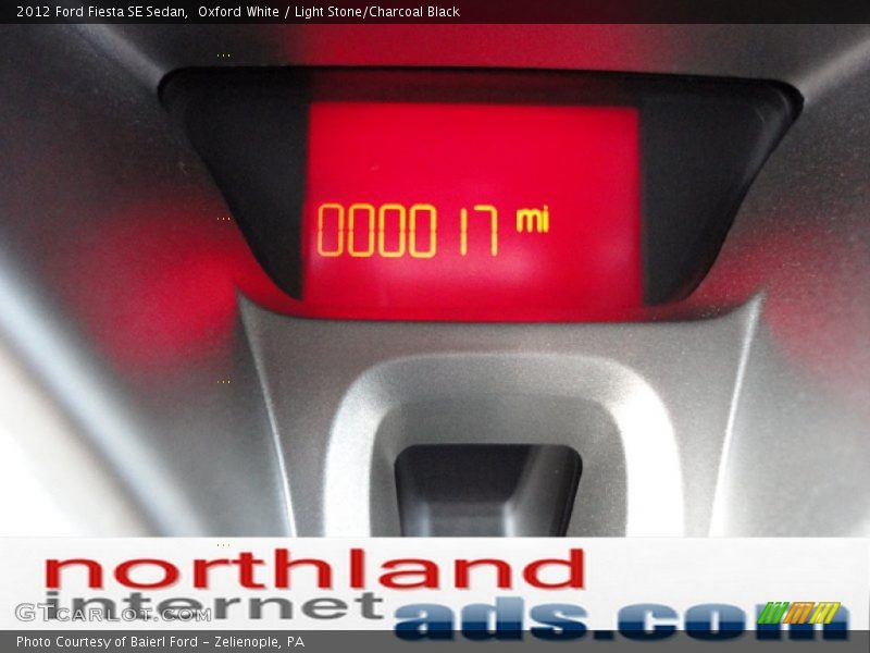 Oxford White / Light Stone/Charcoal Black 2012 Ford Fiesta SE Sedan