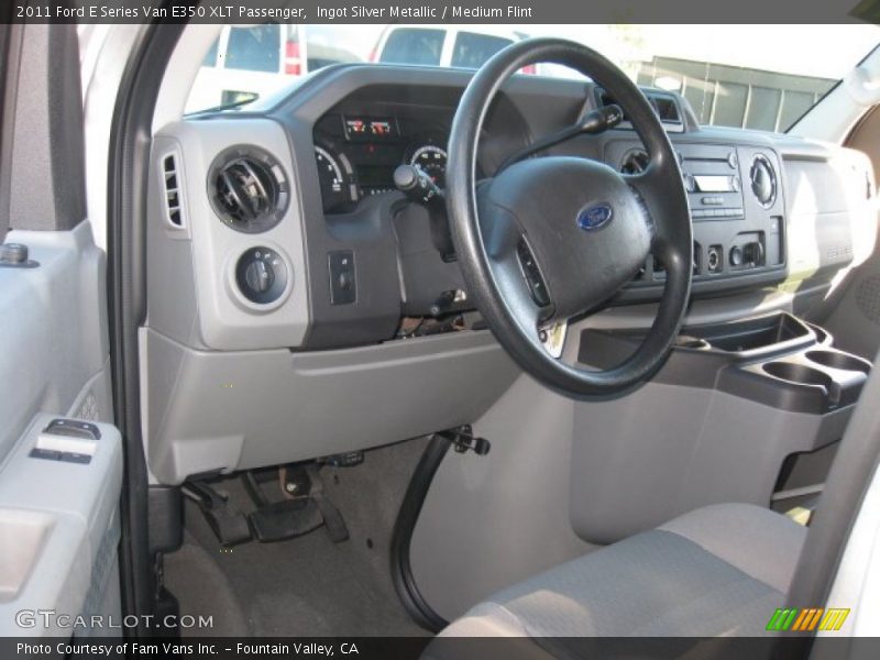 Ingot Silver Metallic / Medium Flint 2011 Ford E Series Van E350 XLT Passenger