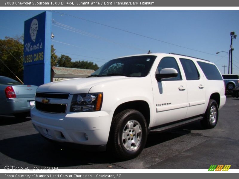 Summit White / Light Titanium/Dark Titanium 2008 Chevrolet Suburban 1500 LT 4x4