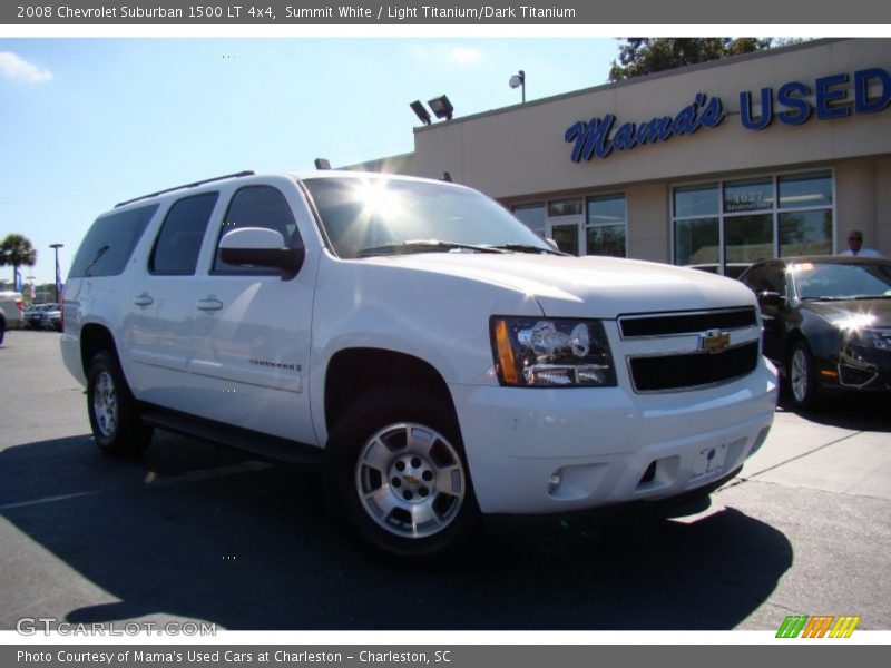 Summit White / Light Titanium/Dark Titanium 2008 Chevrolet Suburban 1500 LT 4x4