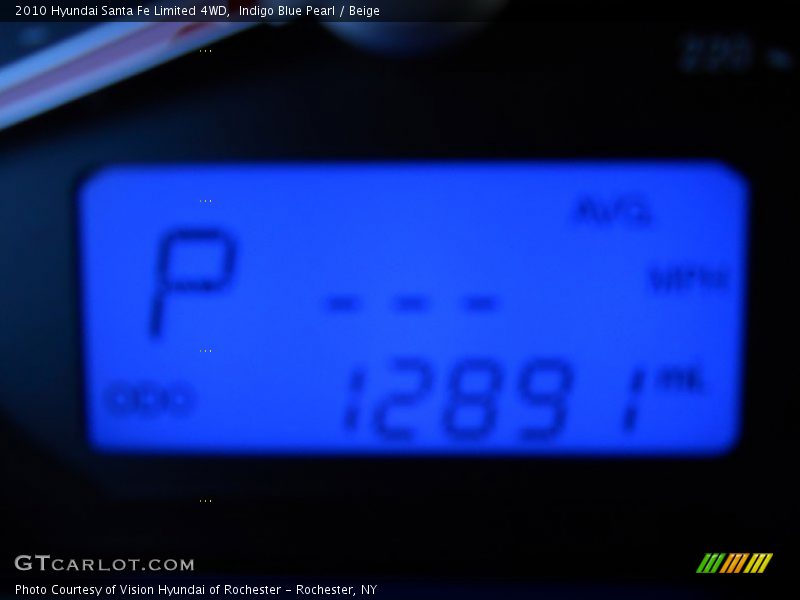 Indigo Blue Pearl / Beige 2010 Hyundai Santa Fe Limited 4WD