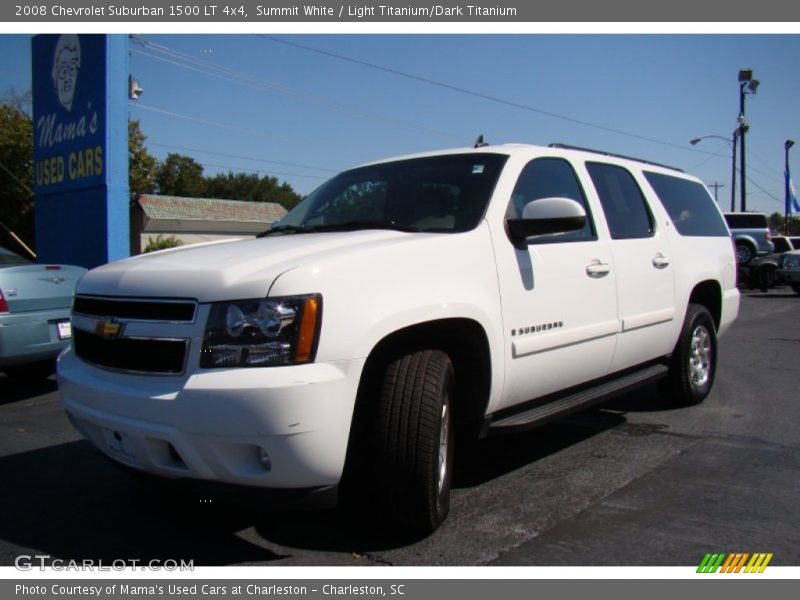 Summit White / Light Titanium/Dark Titanium 2008 Chevrolet Suburban 1500 LT 4x4