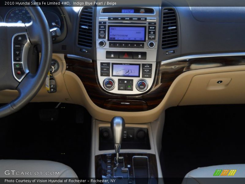 Indigo Blue Pearl / Beige 2010 Hyundai Santa Fe Limited 4WD