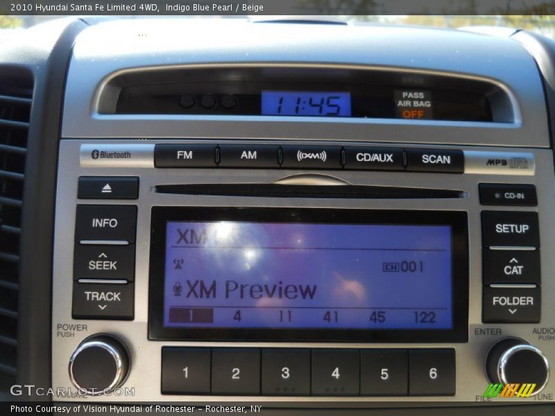 Indigo Blue Pearl / Beige 2010 Hyundai Santa Fe Limited 4WD