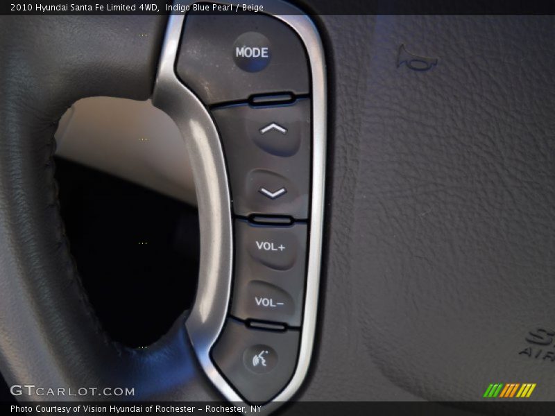 Controls of 2010 Santa Fe Limited 4WD