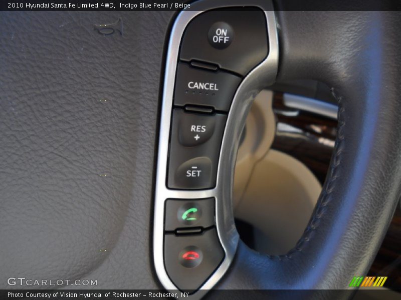Controls of 2010 Santa Fe Limited 4WD