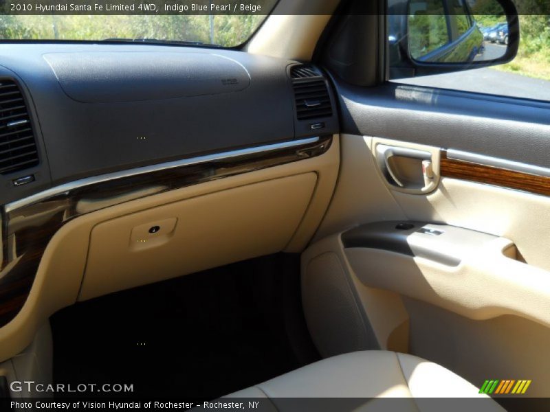 Indigo Blue Pearl / Beige 2010 Hyundai Santa Fe Limited 4WD
