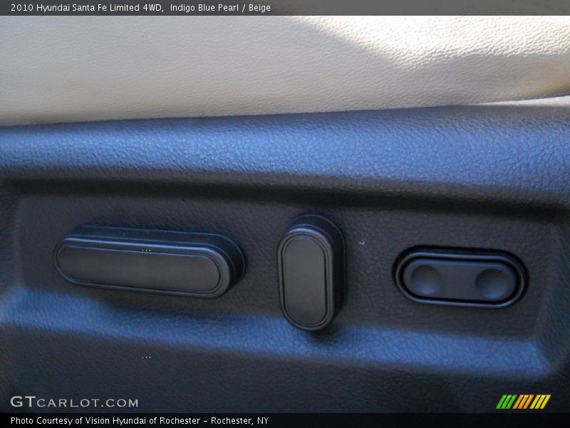 Indigo Blue Pearl / Beige 2010 Hyundai Santa Fe Limited 4WD