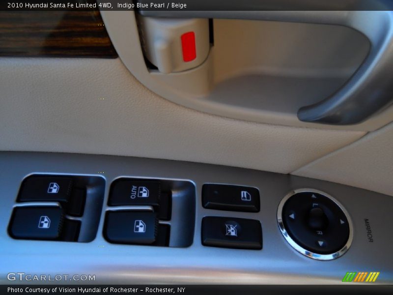 Indigo Blue Pearl / Beige 2010 Hyundai Santa Fe Limited 4WD