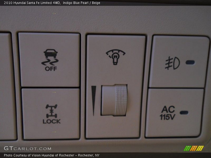 Indigo Blue Pearl / Beige 2010 Hyundai Santa Fe Limited 4WD