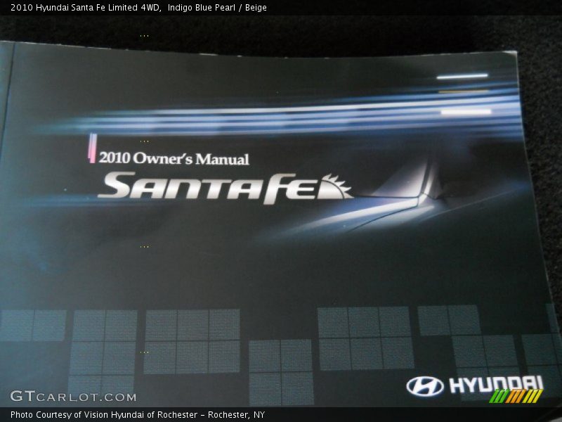 Indigo Blue Pearl / Beige 2010 Hyundai Santa Fe Limited 4WD