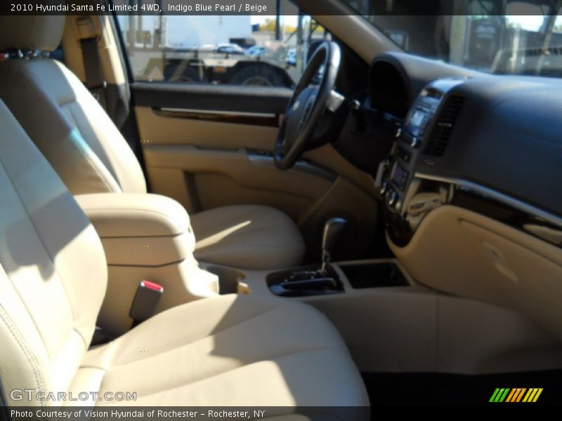 Indigo Blue Pearl / Beige 2010 Hyundai Santa Fe Limited 4WD