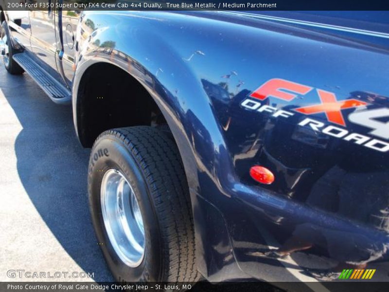 True Blue Metallic / Medium Parchment 2004 Ford F350 Super Duty FX4 Crew Cab 4x4 Dually