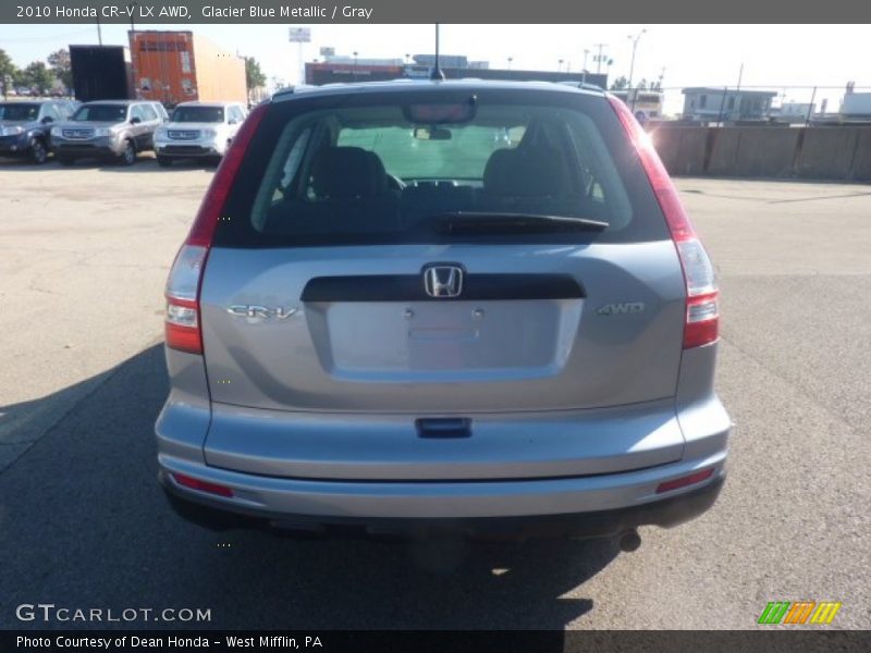 Glacier Blue Metallic / Gray 2010 Honda CR-V LX AWD