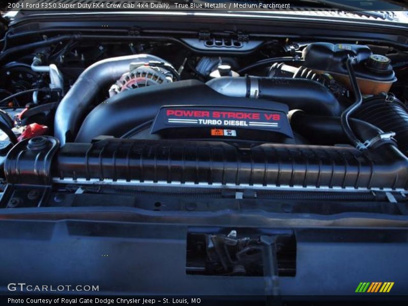 True Blue Metallic / Medium Parchment 2004 Ford F350 Super Duty FX4 Crew Cab 4x4 Dually