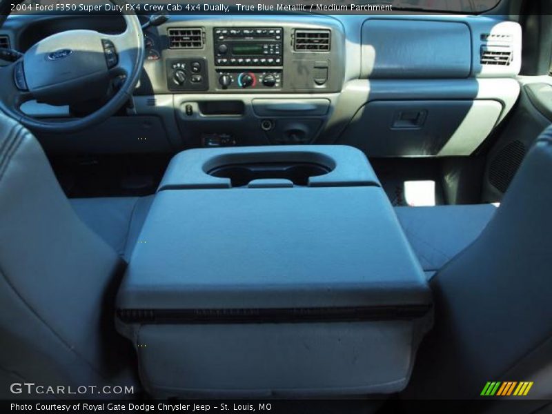 True Blue Metallic / Medium Parchment 2004 Ford F350 Super Duty FX4 Crew Cab 4x4 Dually