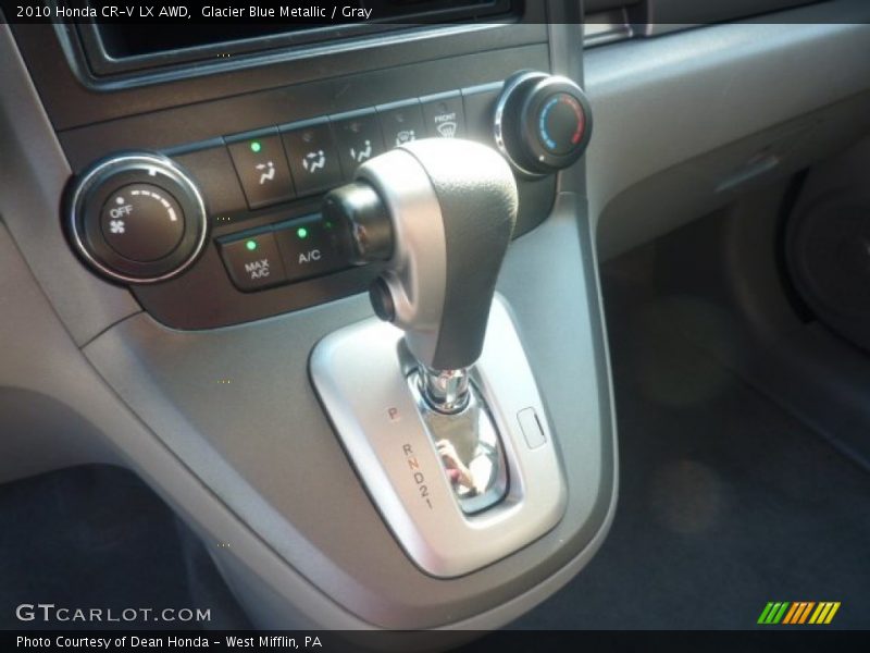 Glacier Blue Metallic / Gray 2010 Honda CR-V LX AWD