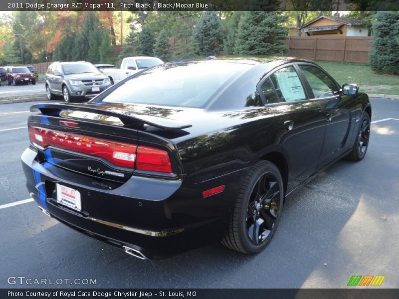 Pitch Black / Black/Mopar Blue 2011 Dodge Charger R/T Mopar '11