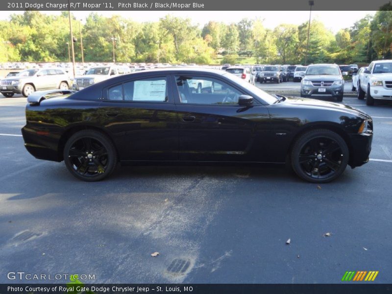 Pitch Black / Black/Mopar Blue 2011 Dodge Charger R/T Mopar '11