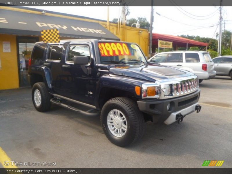 Midnight Blue Metallic / Light Cashmere/Ebony 2008 Hummer H3 X