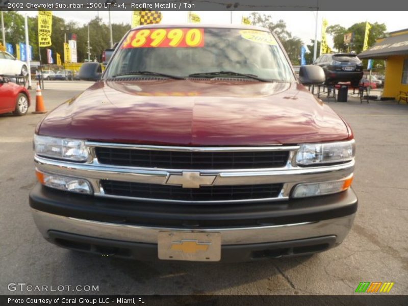 Redfire Metallic / Tan 2002 Chevrolet Suburban 1500 LT 4x4
