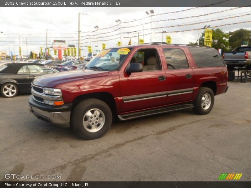 Redfire Metallic / Tan 2002 Chevrolet Suburban 1500 LT 4x4