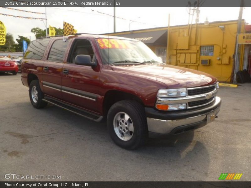 Redfire Metallic / Tan 2002 Chevrolet Suburban 1500 LT 4x4