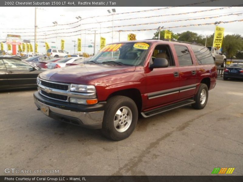 Redfire Metallic / Tan 2002 Chevrolet Suburban 1500 LT 4x4