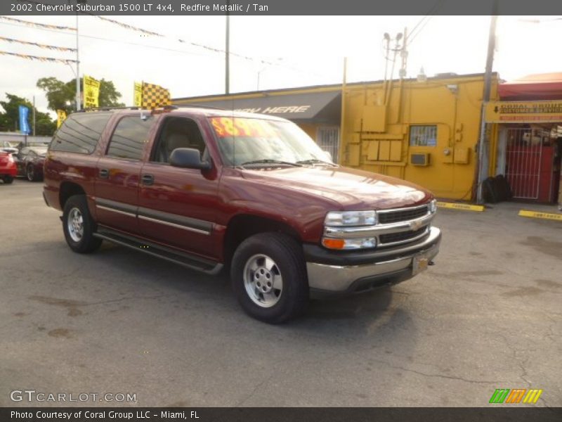 Redfire Metallic / Tan 2002 Chevrolet Suburban 1500 LT 4x4