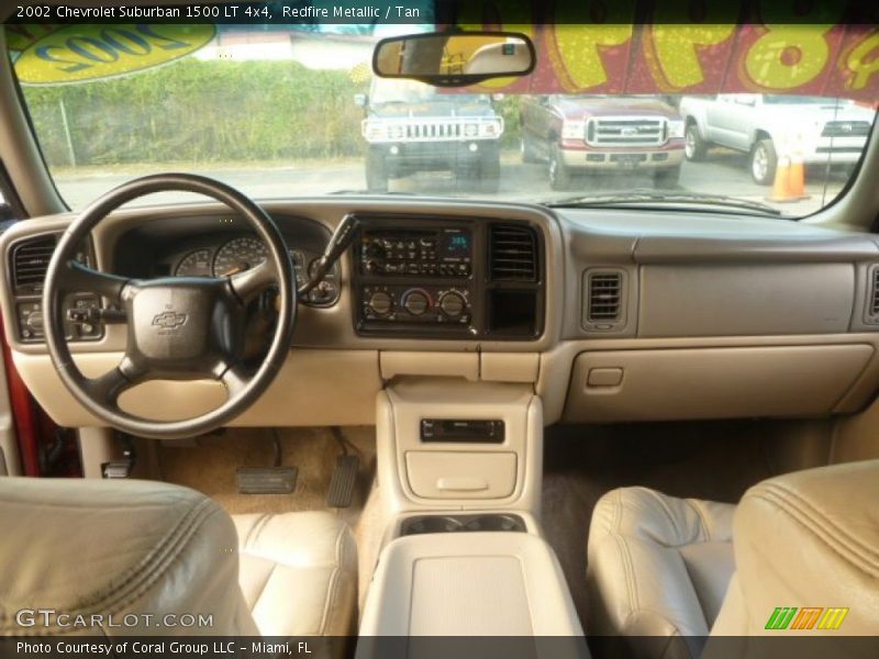 Redfire Metallic / Tan 2002 Chevrolet Suburban 1500 LT 4x4