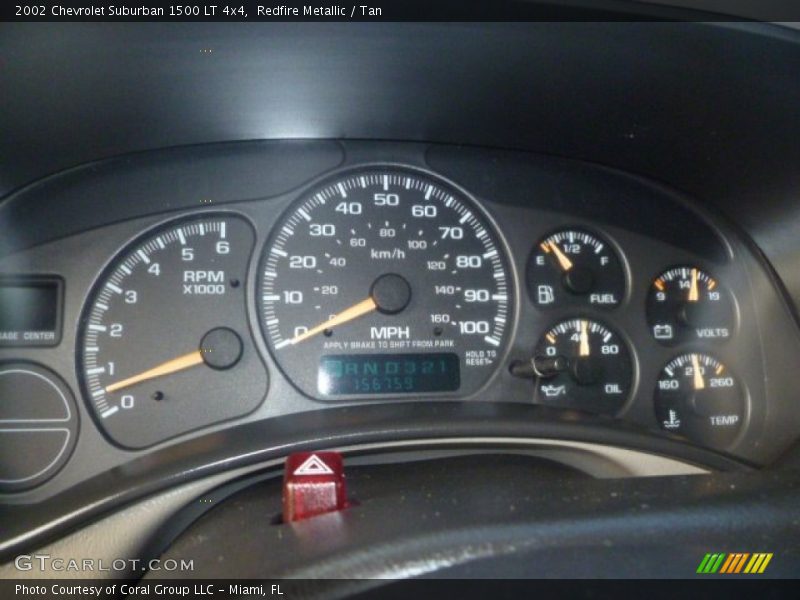 Redfire Metallic / Tan 2002 Chevrolet Suburban 1500 LT 4x4