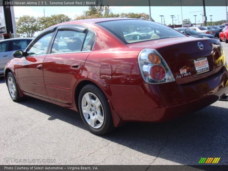 Sonoma Sunset Red / Blond 2003 Nissan Altima 2.5 S