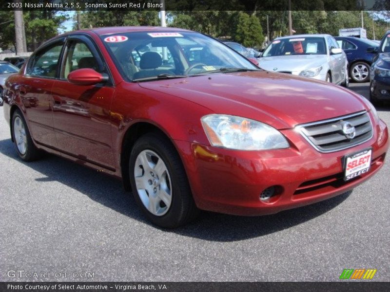 Sonoma Sunset Red / Blond 2003 Nissan Altima 2.5 S