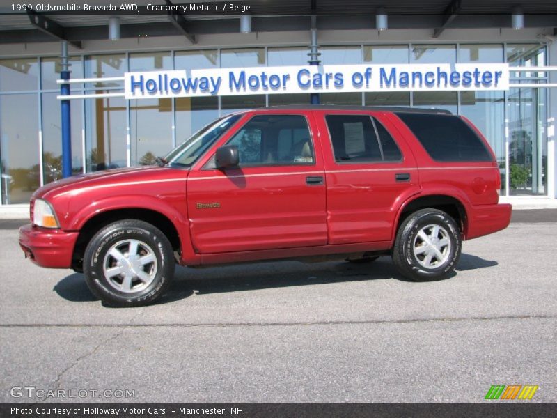 Cranberry Metallic / Beige 1999 Oldsmobile Bravada AWD